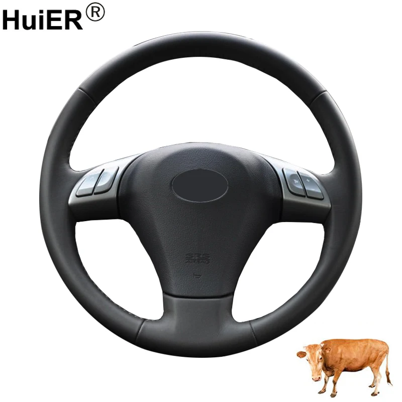 For Subaru Tribeca 2007-2013 2014 Cow Leather Hand Sewing Car Steering Wheel Cover Interior Non-slip Auto Interior Accessories