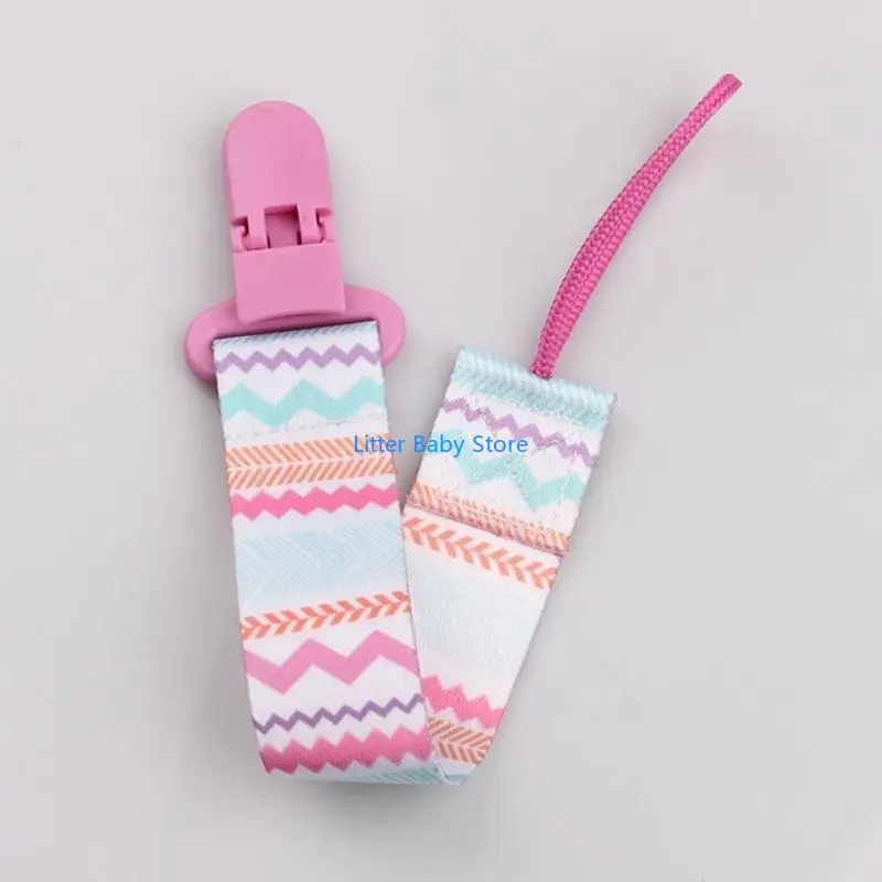 

N80C Stylish Baby Pacifier Clip Nipple Chain Pacifier Chain Clip Cartoon Pattern Pacifier Holder Clamp for Boys & Girls