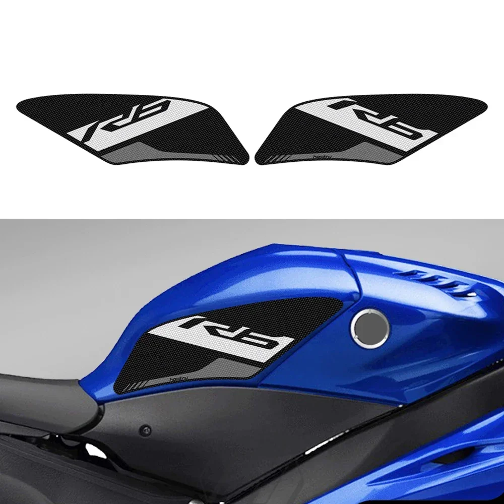 For Yamaha YZF R6 2017-2022 Tank Pad Protector Sticker Decal Gas Knee Grip Side Tank Traction Pad