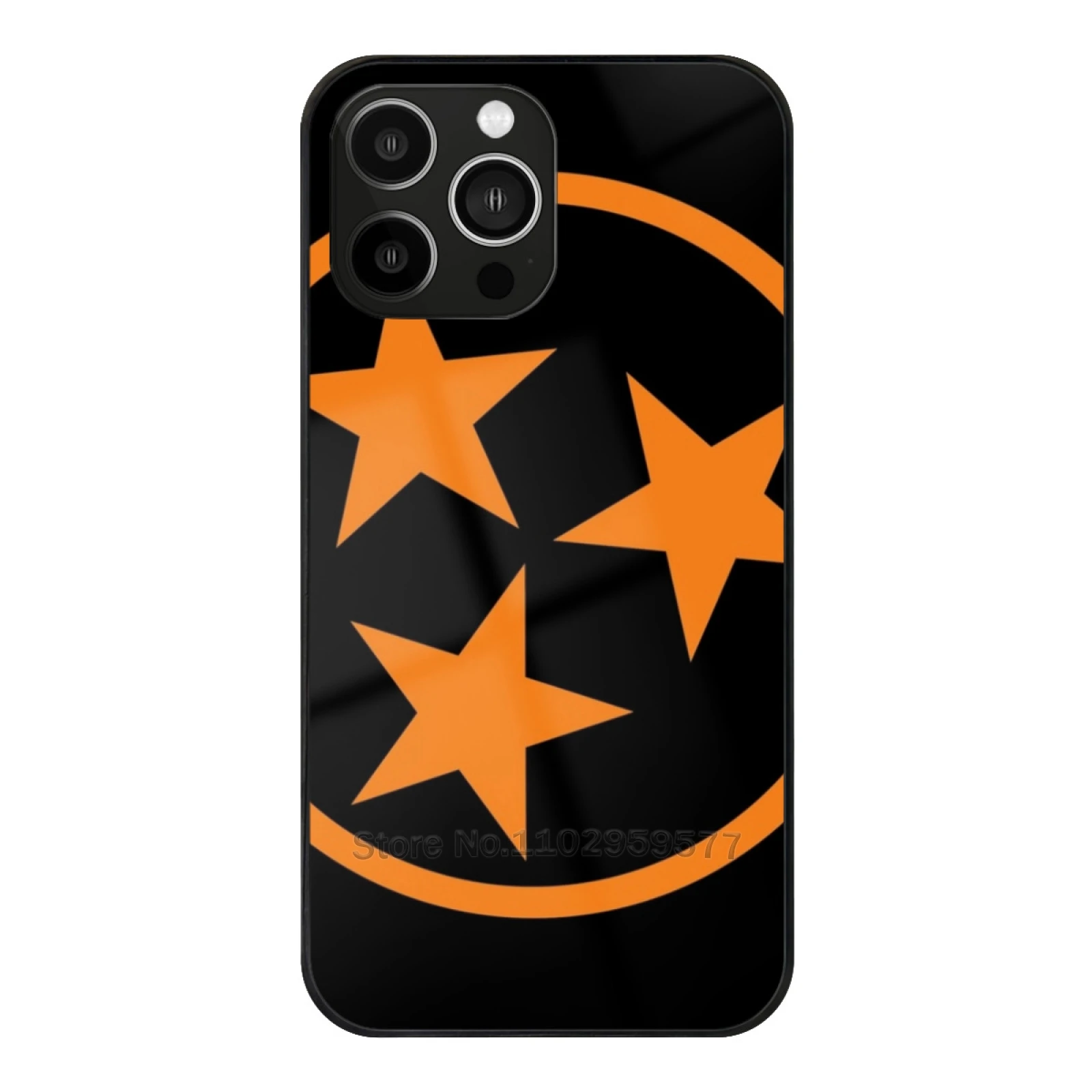 Tristar Tennessee Orange Glass Case For Iphone 15 14 11 12 13 Pro Max X Xs Xr 6S 7 8 Plus Soft Edge Tristar Tennessee Vols Gbo