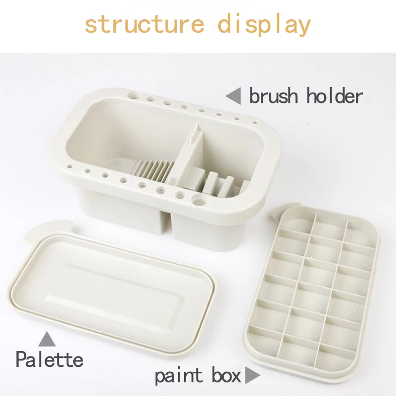 Face Painting Body Art Foldable Brush Bucket, Brush Holder, Color Palette, Brush Storage Box.