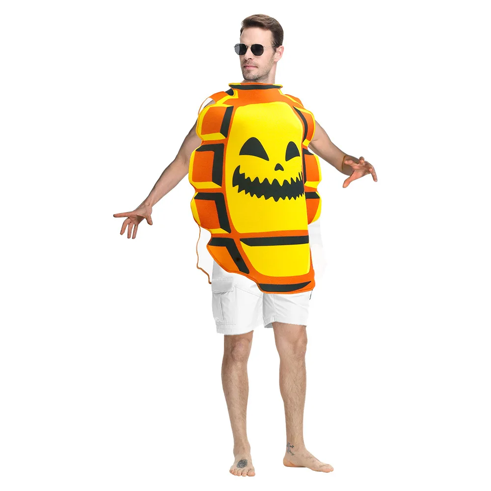 

New Halloween Costume Grenade Devil Print New Cosplay Costume Stage Props Performance Costume