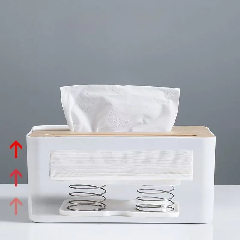 Paper Towel Spring Tray Tissue Box Automatic Rising Elastic Support Drawing Paper Holder Practical Home Gadgets