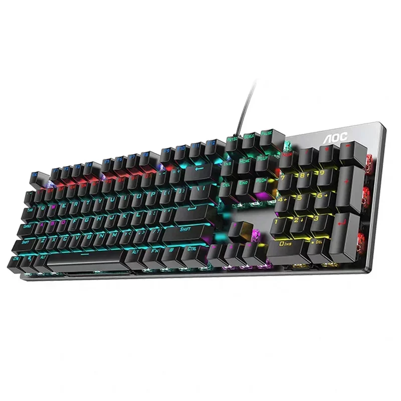 

AOC GK410 mechanical keyboard green axis game eat chicken Internet cafe esports lol full key no punch