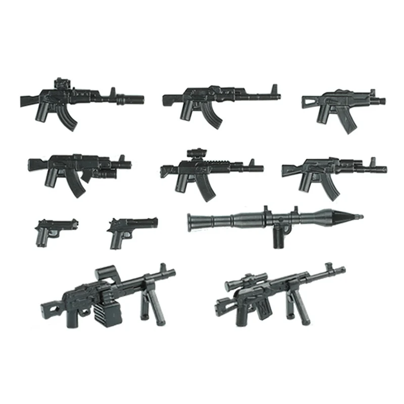 City Police Russia Commando Special Forces Figures Building Blocks Green Combat Uniform Shield Army Soldier Military Weapon Toys