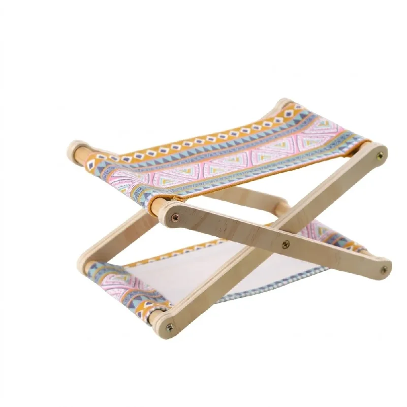 Compact Folding Wooden Beach Pillow Adjustable Height UV Resistant Canvas Lounge Headrest Ergonomic Sunbathing