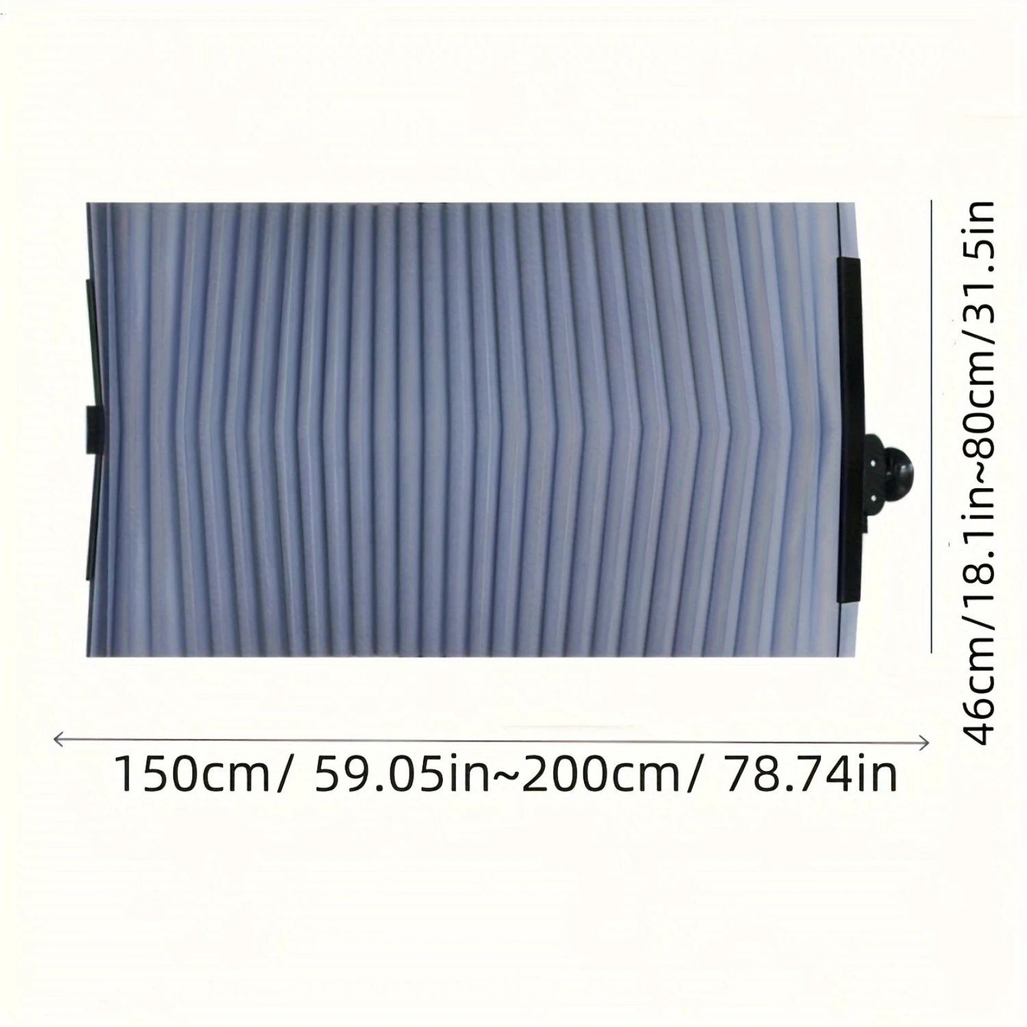 Retractable Car Sun Shade - UV Protection, Folding Design, Easy Roll-up Closure - Fits Front & Rear Windows - Polyester Fiber 