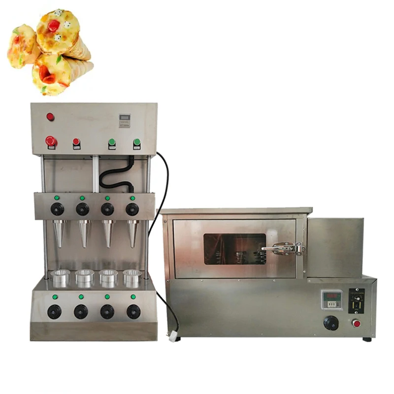 

Electric Chicken Rolls Pizza Cone Machine, Commercial Oven Machine, Transparent Glass Display Cabinet