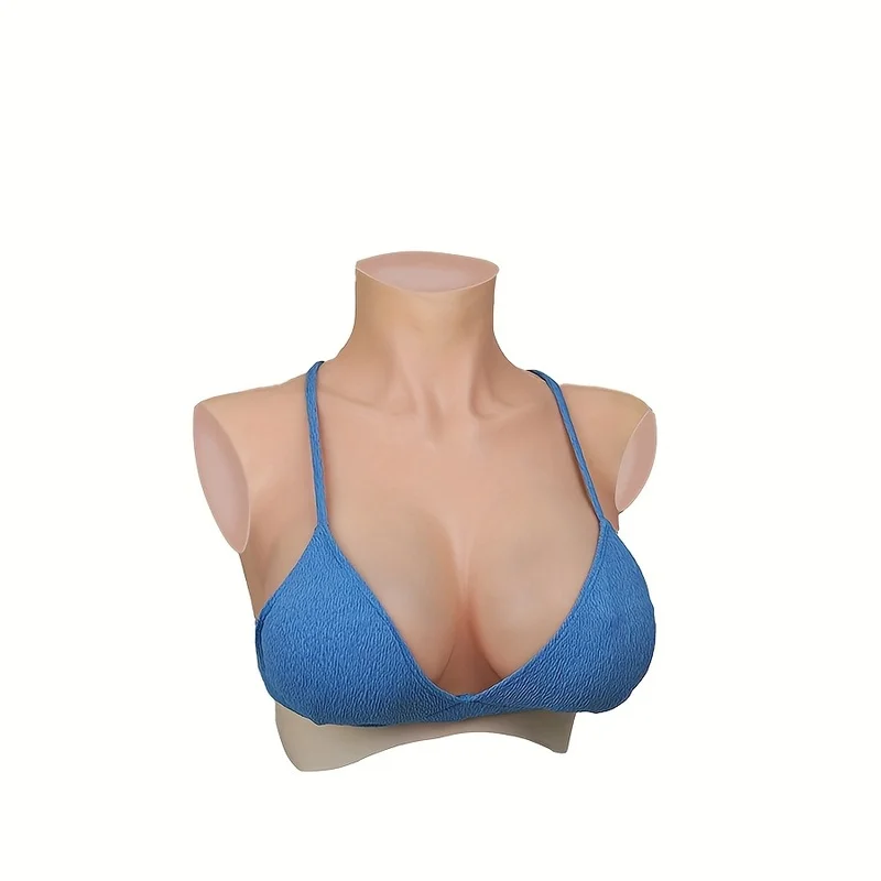Huge Silicone Breast Forms Plate Fake Boobs Bodysuit for Transgender Drag Queen Crossdresser Celebrity Live Streaming Cosplay