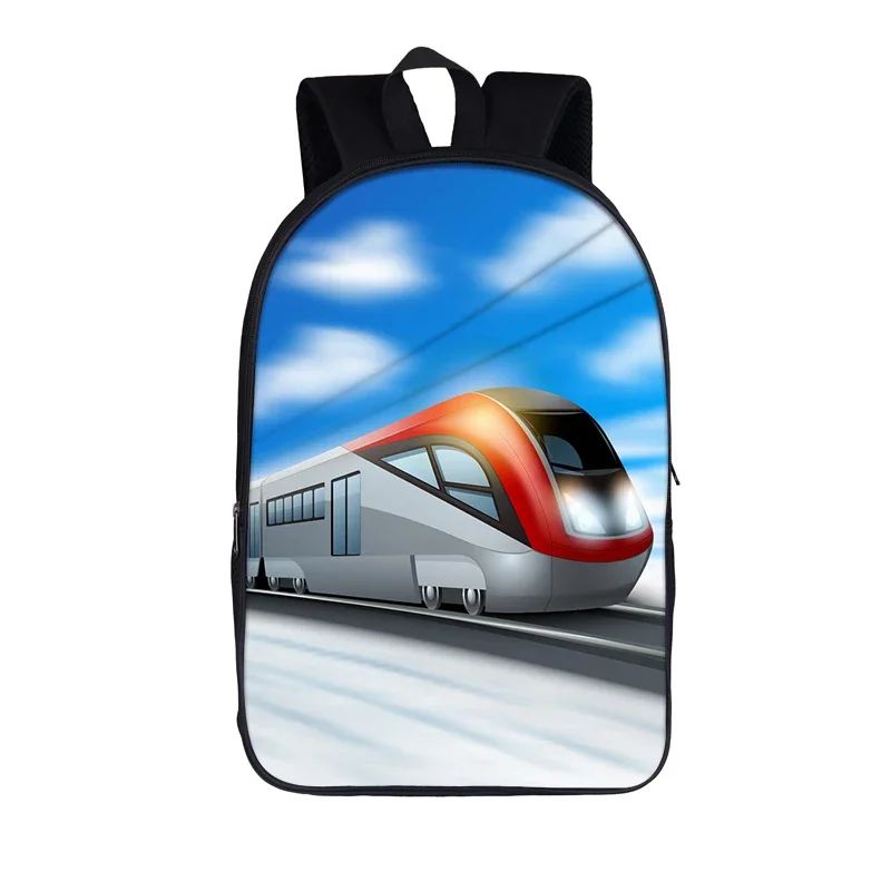 Hochgeschwindigkeits-Rucksack mit Schienenzug-Aufdruck für Teenager, Jungen, Mädchen, Kinder, Schultaschen, Damen und Herren, Laptop-Rucksack für Reisen, Büchertasche