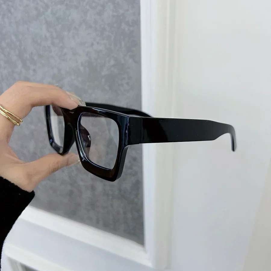 Square Black Light Frame Glasses Anti Blue Optical Eyewear