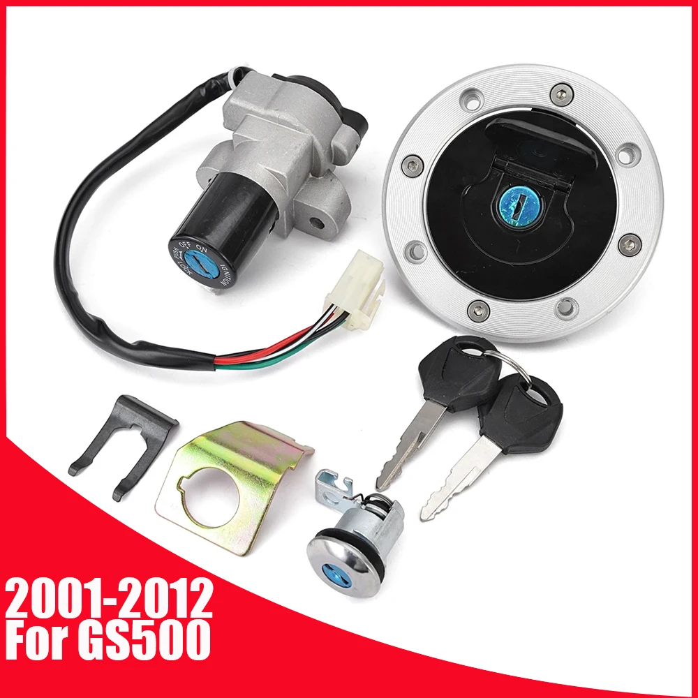 Ignition Switch Seat Lock Key Fuel Gas Cap For Suzuki GS500 GS 500 2001-2012 2002 2003 2004 2005 2006 2007 2008 2009 2010 2011