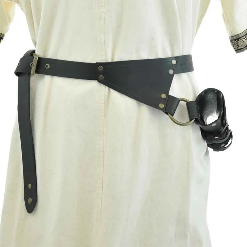 Middeleeuwse Ridder Zwaard Riem Taille Schede Pu Lederen Schede Larp Rapier Dolk Houder Cosplay Samurai Warrior Combat Mannen