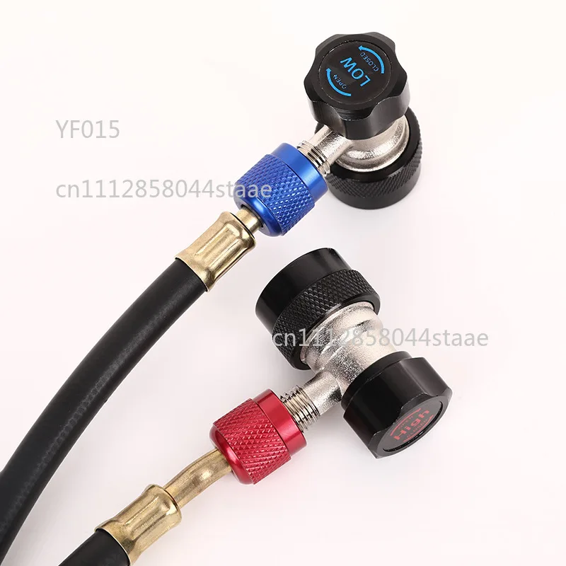 AC Charging Hose Set, Refrigerant Filling Hoses for Car & Home HVAC, 1/4" SAE Connectors