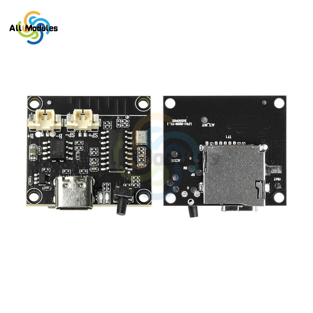 

DC 5V 3W BT Amplifier Module Adjustable Tuning Supports TF Card Playback Type-C Interface Mono Power Amplifier PCBA Board