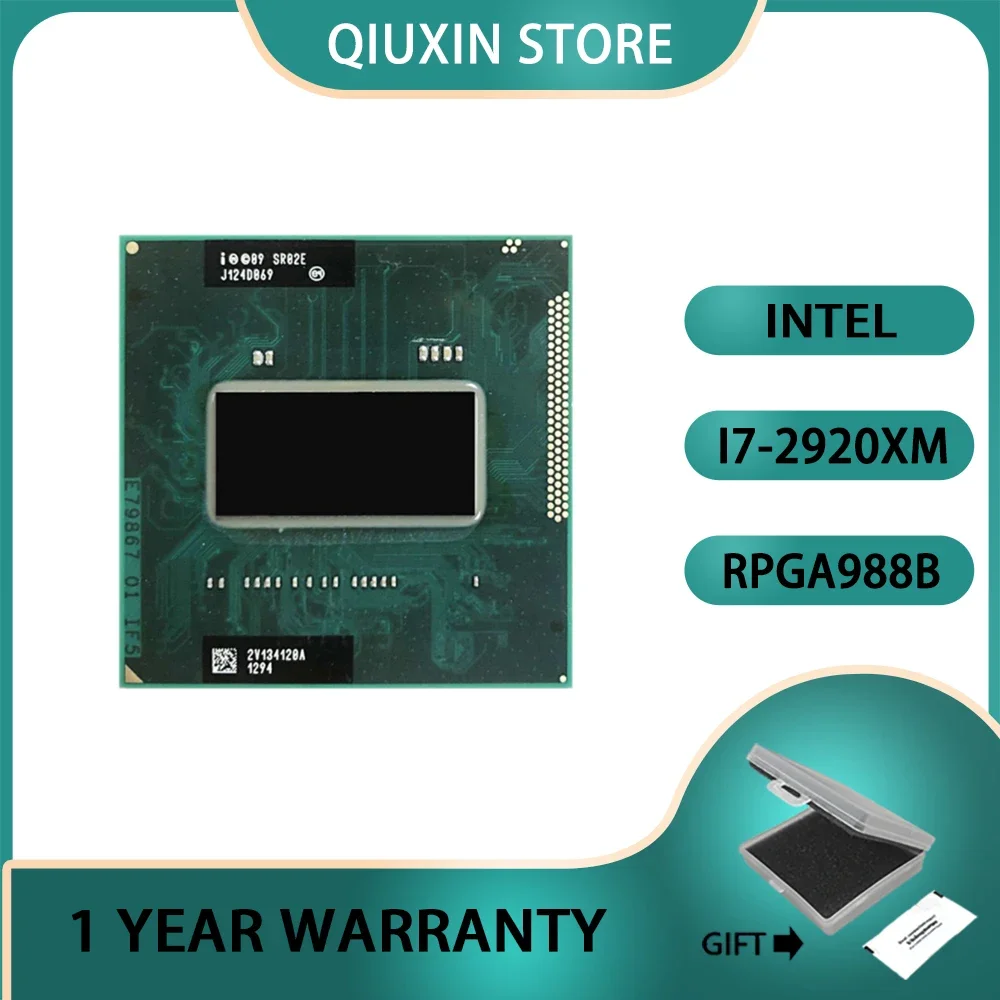 

CPU Processor 8M 55W Socket G2 / rPGA988B Intel Core i7-2920XM i7 2920XM SR02E 2.5 GHz Quad-Core Eight-Thread