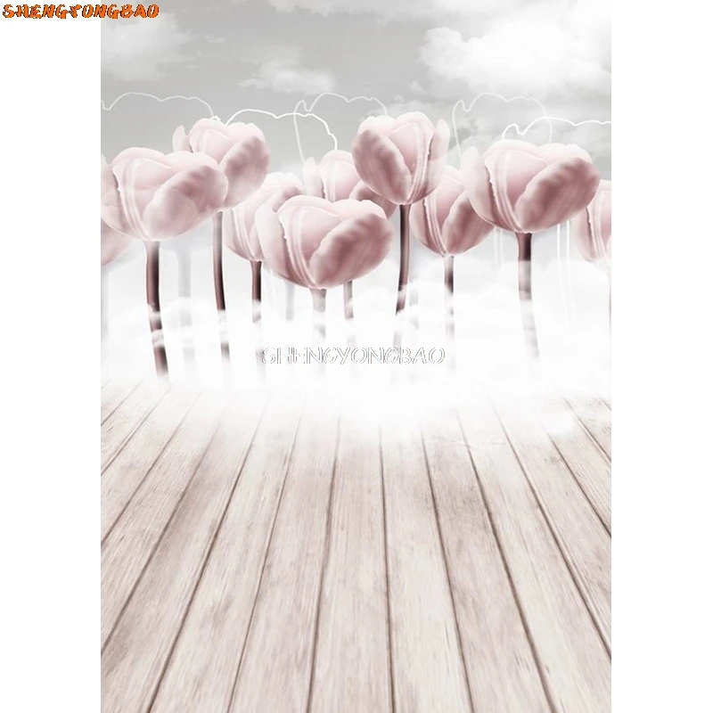 SHENGYONGBAO Vintage Oil Painting Flower Photography Backdrops Children Portrait Background For Photo Studio Props  AF-30