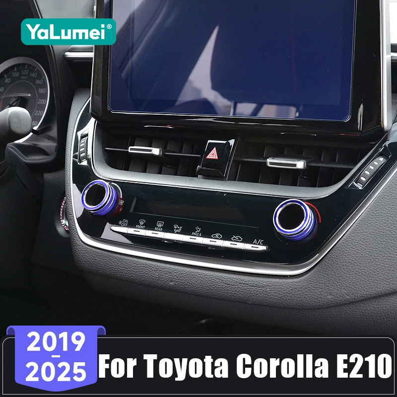 Für Toyota Corolla E210 Hybrid 2019 2020 2021 2022 2023 2024 2025 2 Stück Auto Klimaanlagen-Steuerungsschalter Knopf Bedienfeld Abdeckung Ring