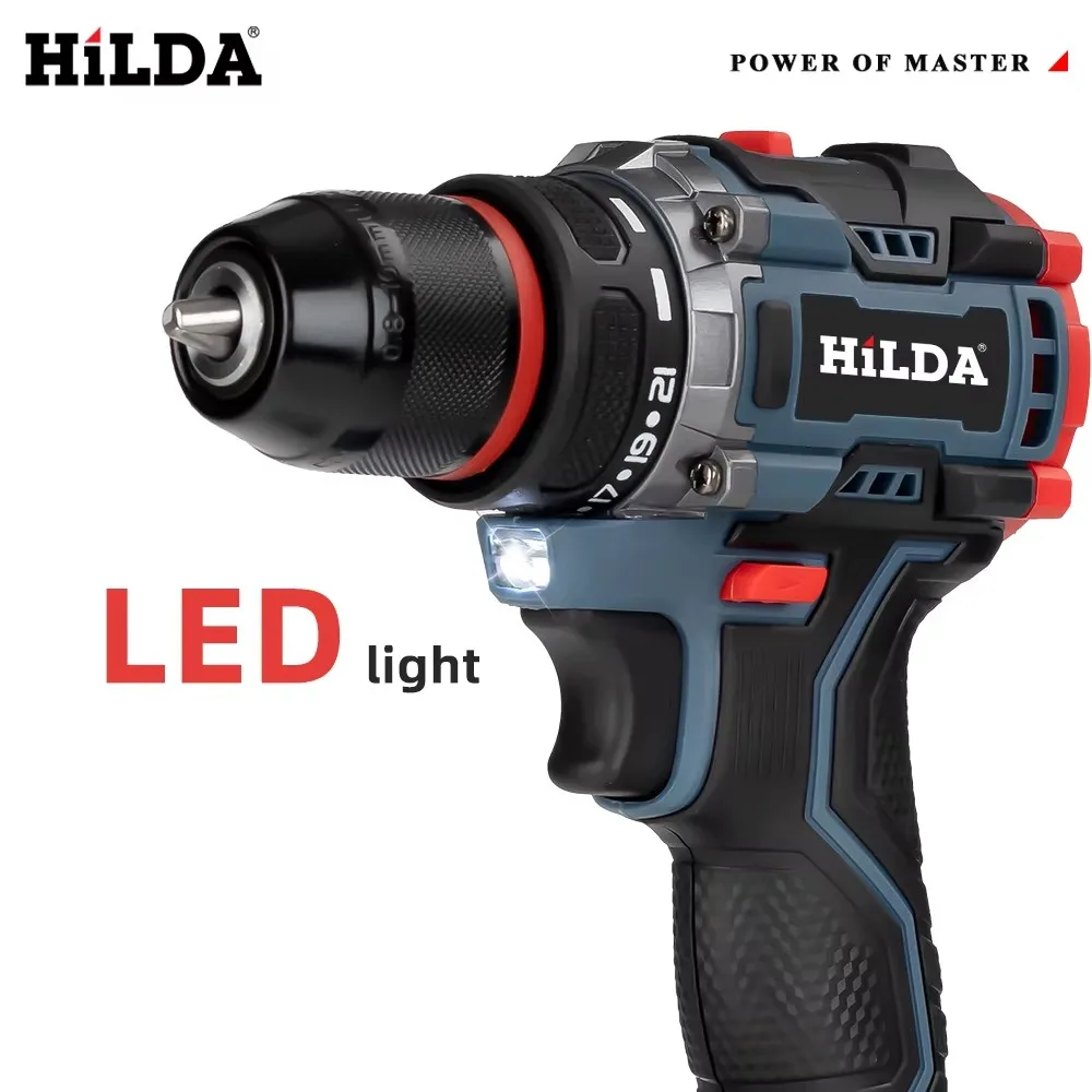 HILDA High-Performance Cordless Brushless Drill For Makita Battery Screwdriver Electric Variable Speed Wireless Power Driver