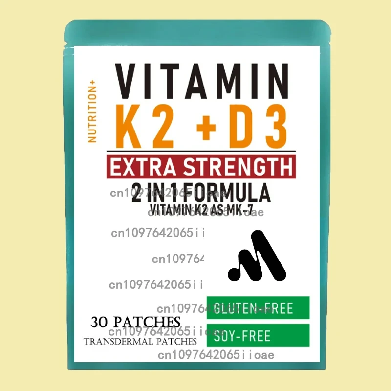 

30 пластырей витамина K2 с платками D3. Содержит комплекс витамина D и K. Премиум-трансмический пластырь по биотину и фоникевой кислоте.