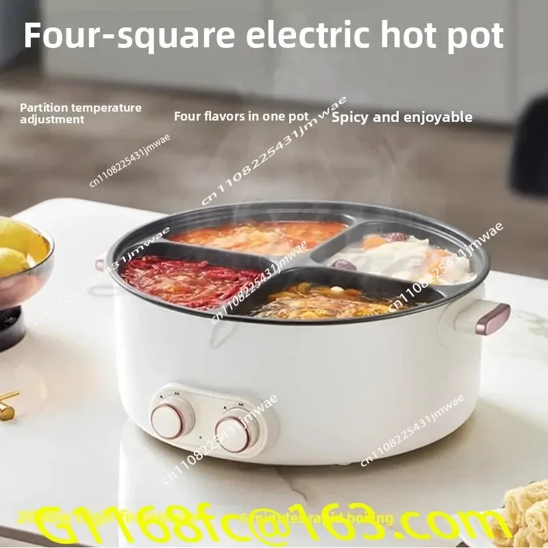 Hot Pot Zoned Temperature Control Multi-functional Household 6-liter Large-capacity Integrated Part