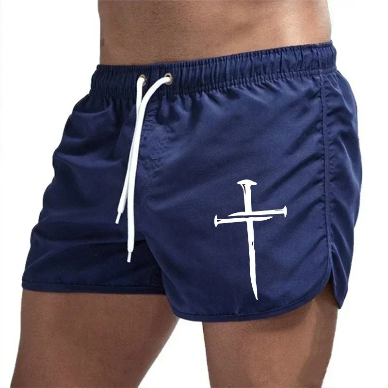 2026 Hot Sale Cross Men's Quick-dry Board Shorts Summer Male Daily Casual Sports Beach Shorts Gym Fitness Boxing Running Shorts