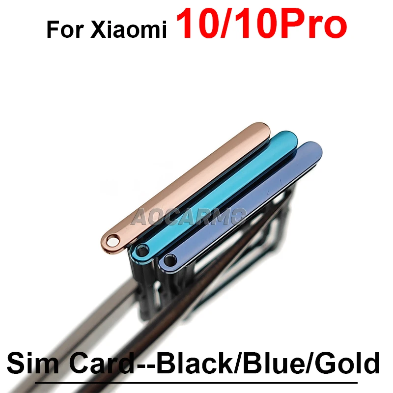 Sim Card For Xiaomi 10T 10Pro Mi 10 Pro Sim Tray Holder Socket Slot Repair Replacement Parts