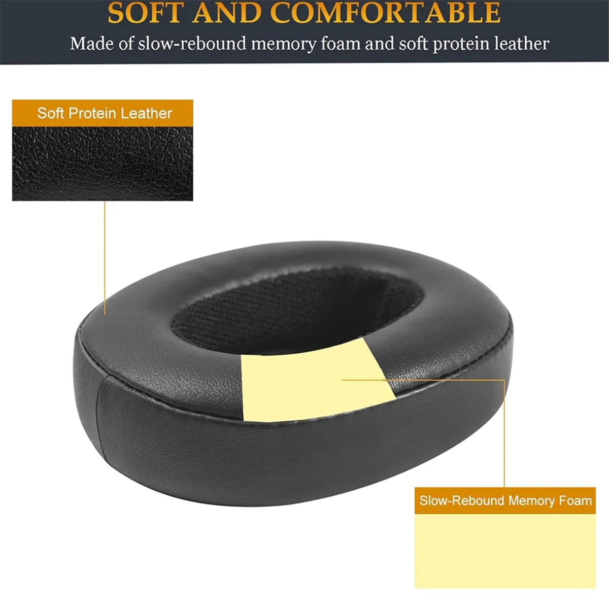 Almohadillas de repuesto para auriculares inalámbricos, almohadillas para auriculares Evo Hesh para Skullcandy Crusher ANC/Crusher ANC y Y96A, 2 uds.
