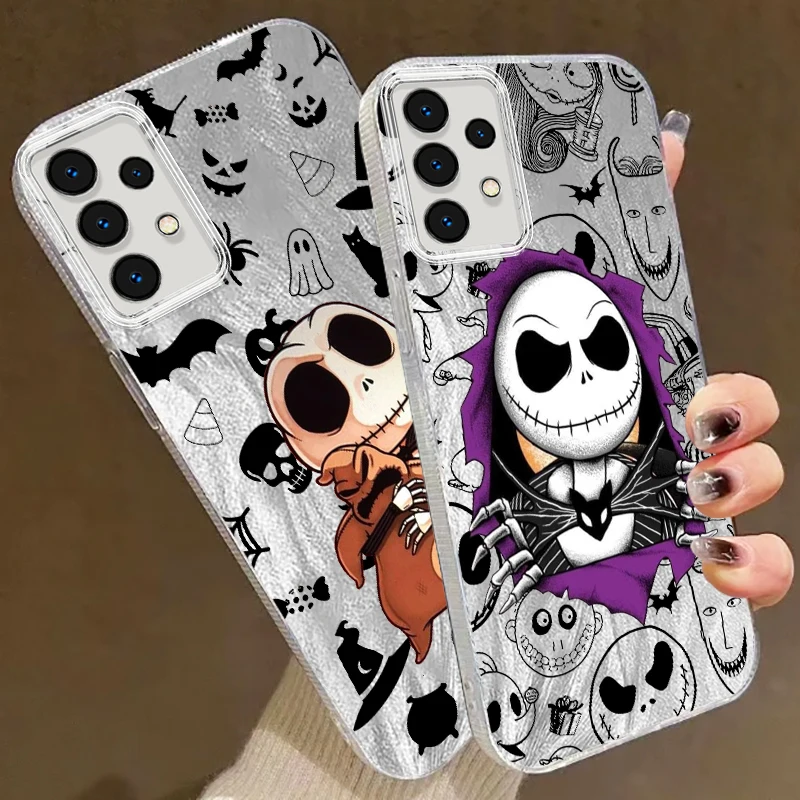 Christmas Eve Skull Disney For Samsung A73 A72 A71 A55 A54 A53 A52 A51 A35 A34 A32 A13 A12 A05 A04 5G Feather Yarn TPU