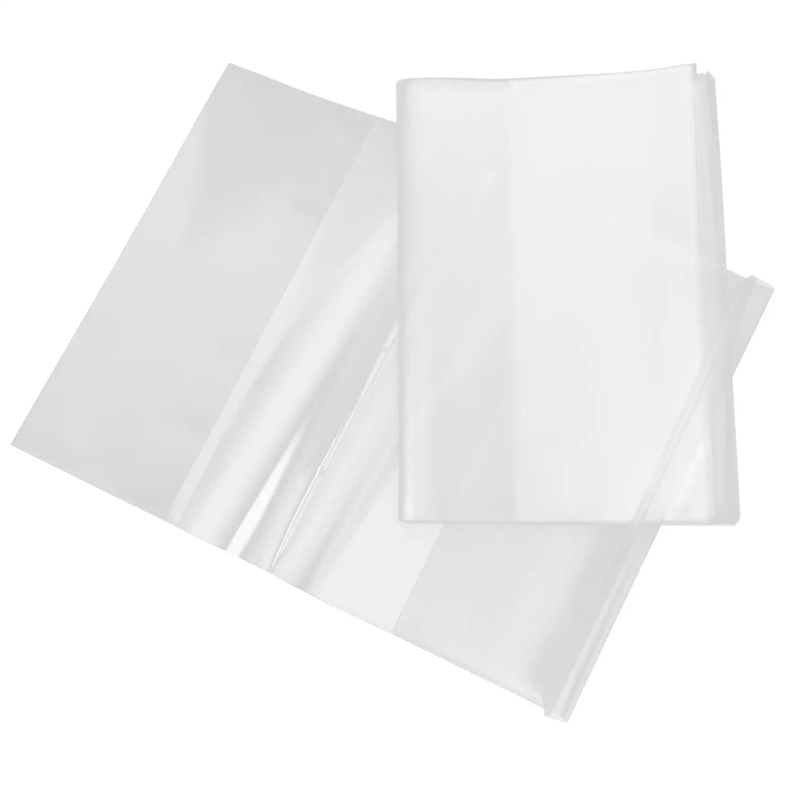 10 Pcs Clear Book Protective Cover Transparent Plastic Sleeve for Paperbacks Hardcover Textbooks Adjustable PP Material Wear