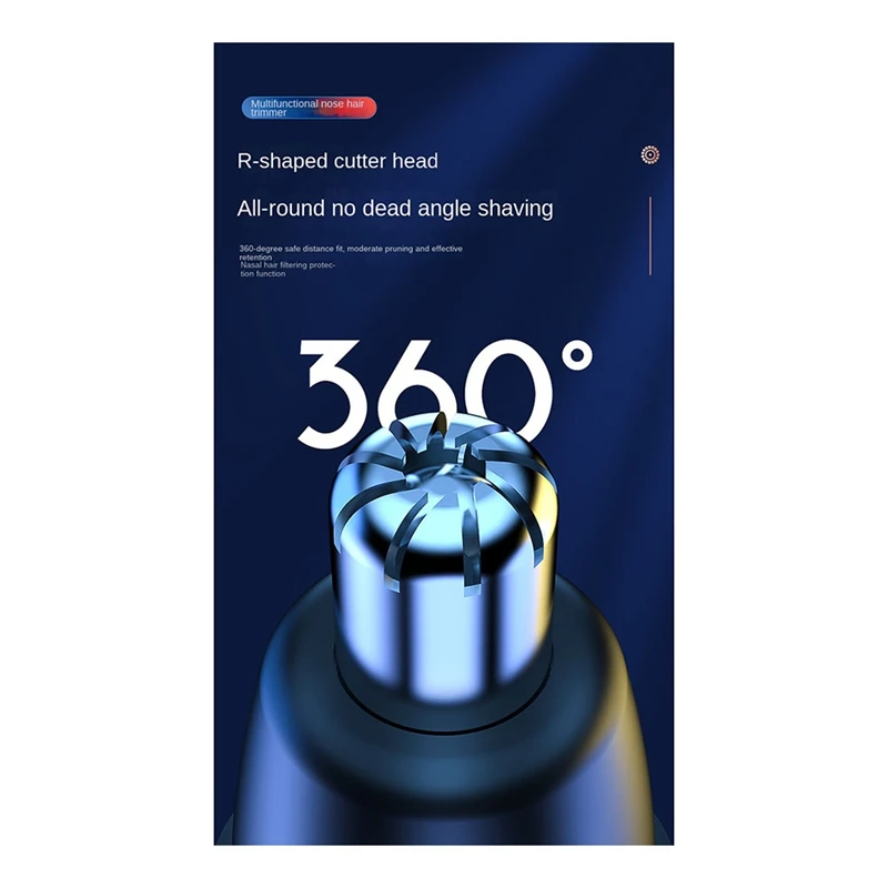ที่กันขนจมูกไฟฟ้าชาร์จได้สำหรับผู้ชายที่เล็มหูแบบพกพาที่โกนขนจมูกกันน้ำปลอดภัยทำความสะอาดทนทาน