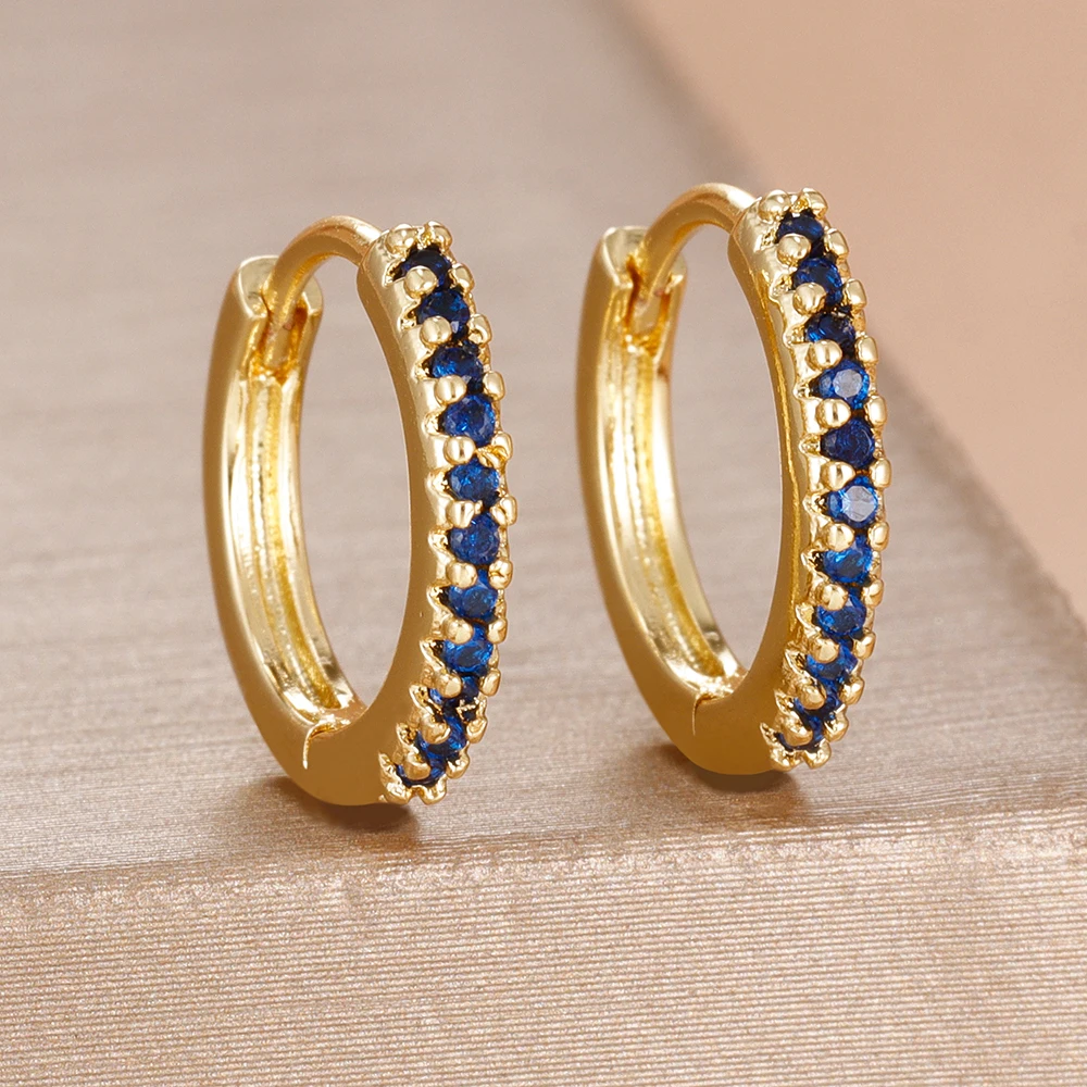 1 Paar luxuriöse modische blaue Zirkon-Ohrringe mit bösem Blick, niedliche kleine Piercing-Knorpel-Ohrstecker für Damen, koreanischer Schmuck