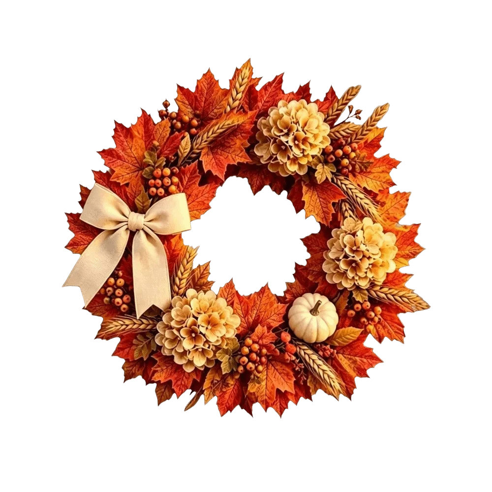 Wooden Harvest Festival Sign 2D Flat Print Rustic Fall Halloween Decorative Sign Scarecrow Wreath Maple Leaf