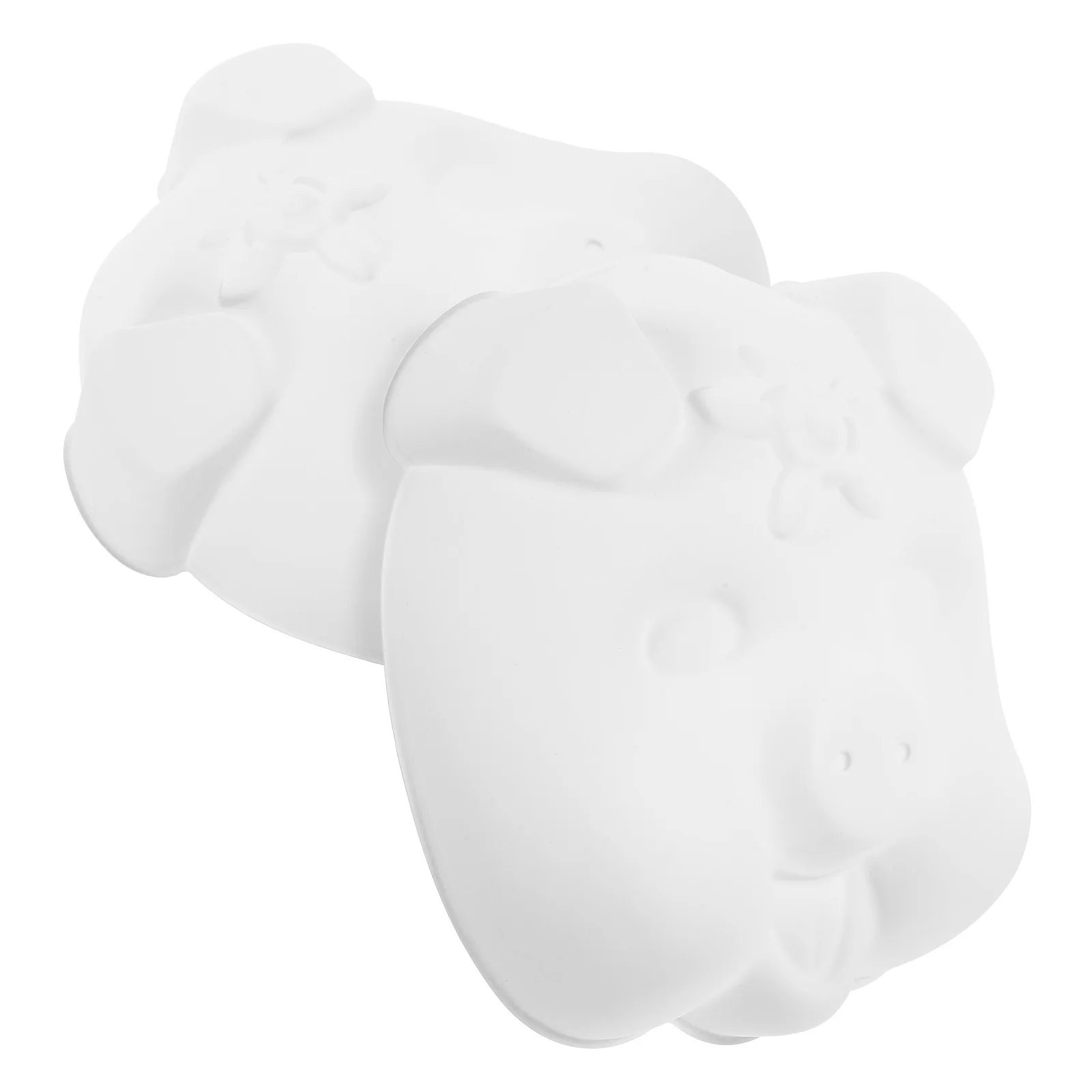 

2pcs 2 DIY Blank Animal Masks for Kids PVC White Paintable Unpainted Mask Masquerade Cosplay Arts Craft Toy