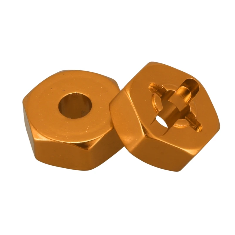 Adaptador hexagonal de cubo de rueda combinador de aleación de aluminio, 12Mm, actualizaciones para Wltoys 144001 1/14 RC, piezas de repuesto para