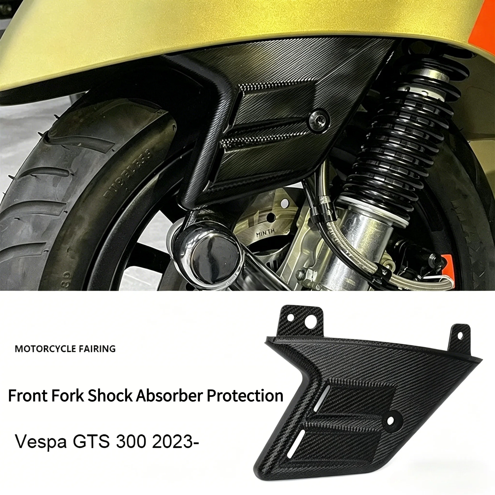 

For Vespa GTS300 gts300 GTS 300 2023- Motorcycle Scooter Front Fork Shock Absorber Guard Wheel Rocker Protector Cover