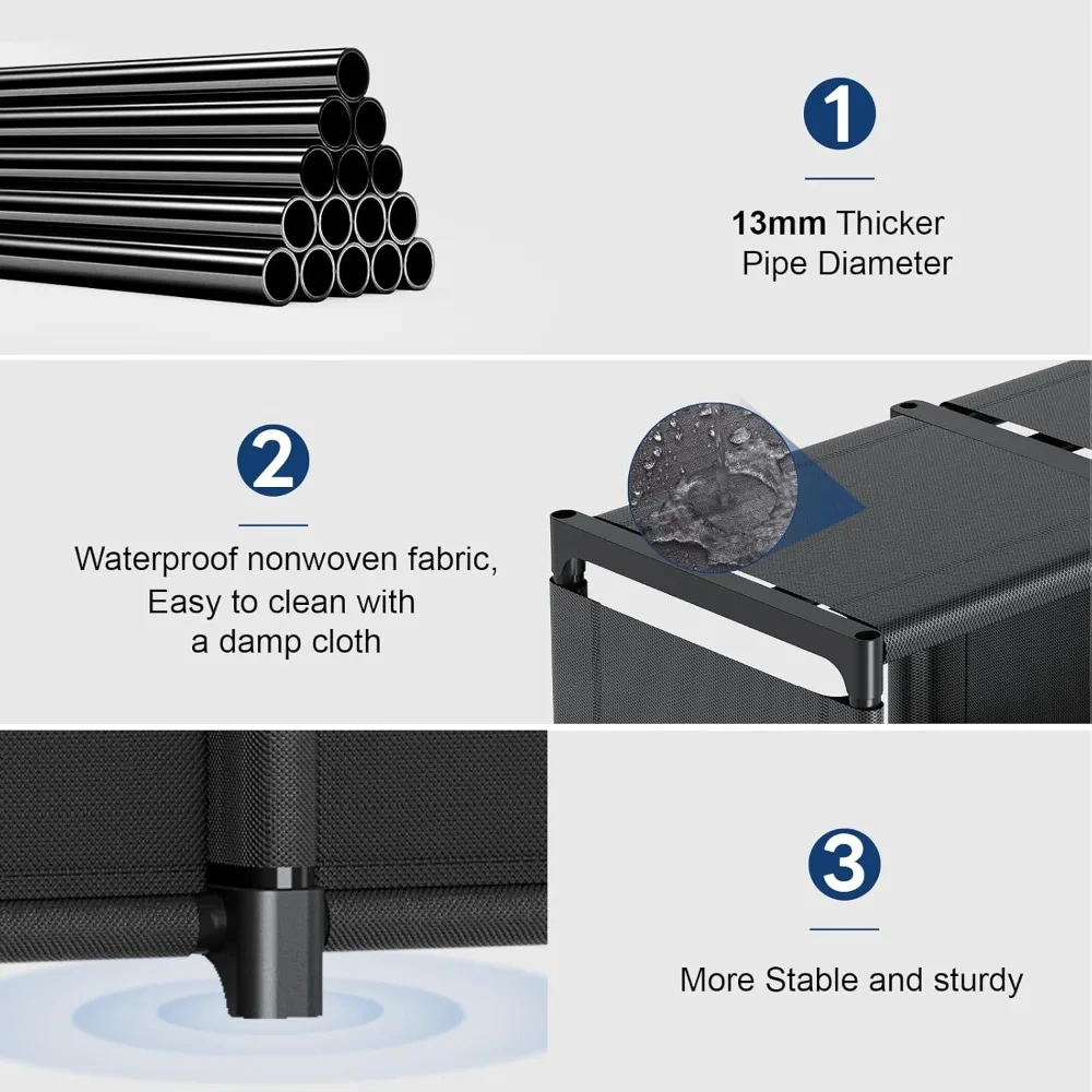 منظم تخزين Mavivegno 9 Cube، حل تخزين الخزانة، أرفف مكعبة معيارية مع أدراج، تتطلب تجميع بسيط #4