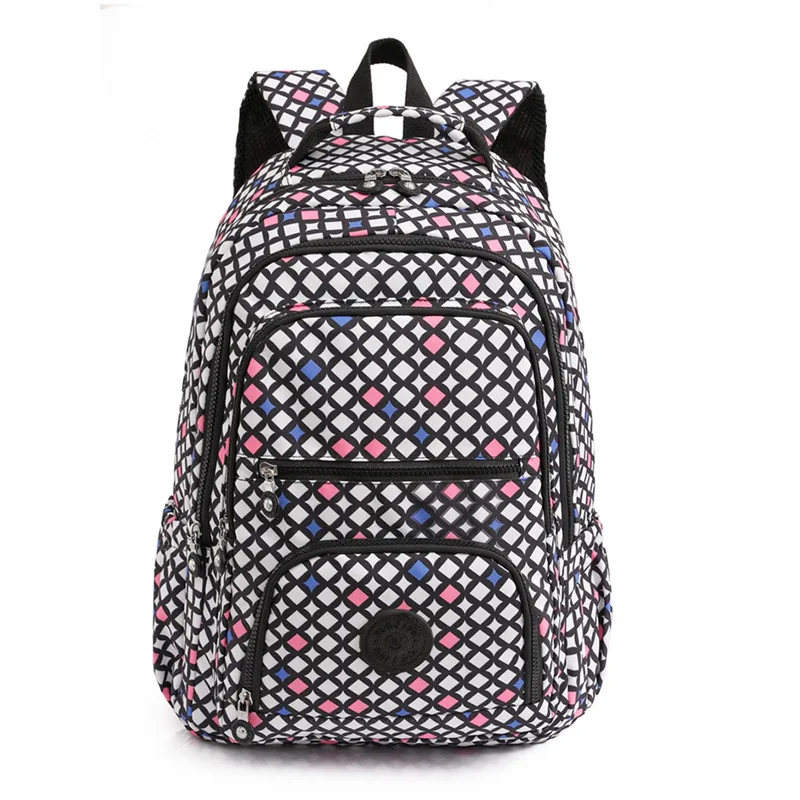 Mochilas con múltiples bolsillos para estudiantes universitarios, bolsas de viaje impermeables con estampado colorido Oxford, de gran capacidad para