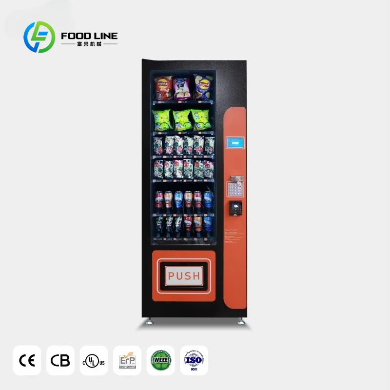 Customized Single-Door Small Snack Drink Combo Vending Machine CE Certified for USA Market Commercial Grade