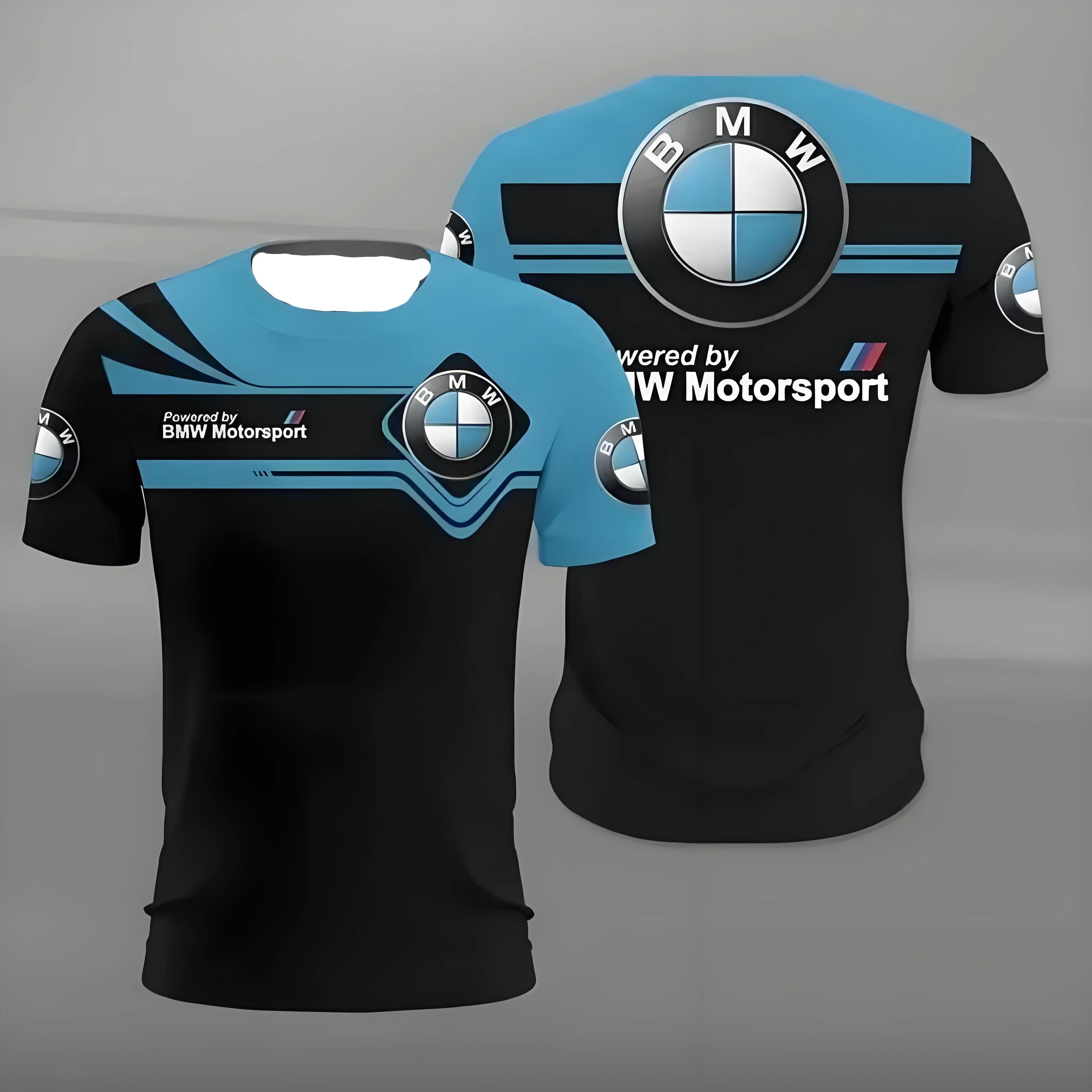 

BMW Men's Racing Suit Summer Quick-Drying T-Shirt Motorcycle Short Sleeve Breathable Loose Fashion Casual Trend Y2K