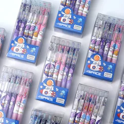 3 pcs/set Novelty Astronaut Cartoon Mechanical Gel Ink Pens School Office Writing Supplies Gift Stationery Cute Pen Kids Prizes