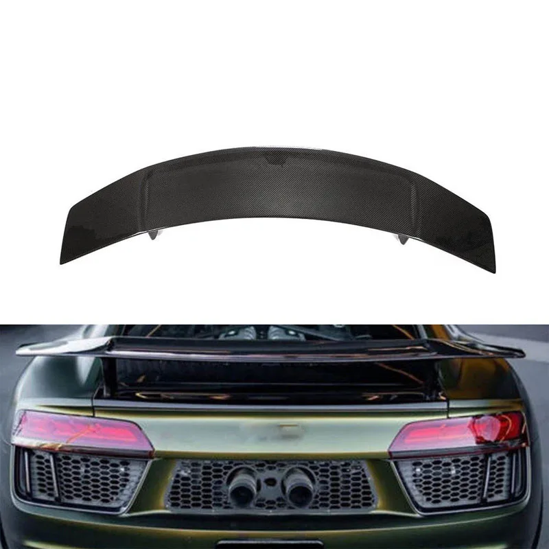

Подходит для Audi R8 2016-2018 базовый купе 2-дверный спойлер R8 из углеродного волокна с высоким крылом