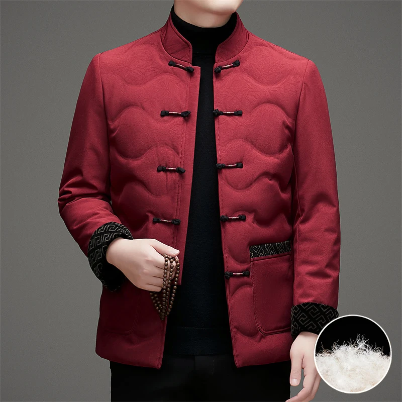 2024 autumn and winter new Chinese-style Tang suit cold resistant warm down jacket