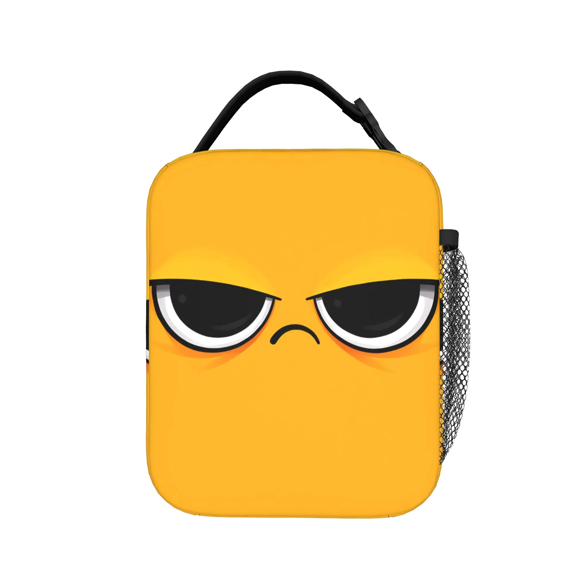 

Cartoon Face Meme Lunch Bag Fun Lunch Box For Girls Picnic Portable Cooler Bag Oxford Print Thermal Tote Handbags