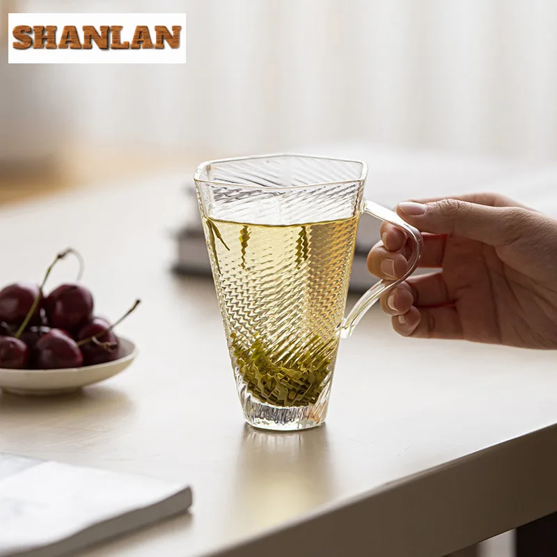 

200 мл стеклянная кофейная кружка из боросиликатного алмаза, чашка для капучино, латте, кружка для послеобеденного чая, офисная чашка для воды, украшение для чайной сервизы