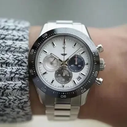 الأعمال الفاخرة متعددة الوظائف كرونوغراف 6 دبوس مقاوم للماء التاريخ التلقائي الرياضة موضة عادية ساعة كوارتز رجالية