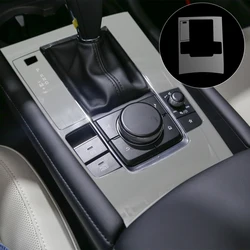 Car Clear TPU Interior Console Gear Shift Panel TPU Protective Film Fit for Mazda 3 2019 2020 Accessories