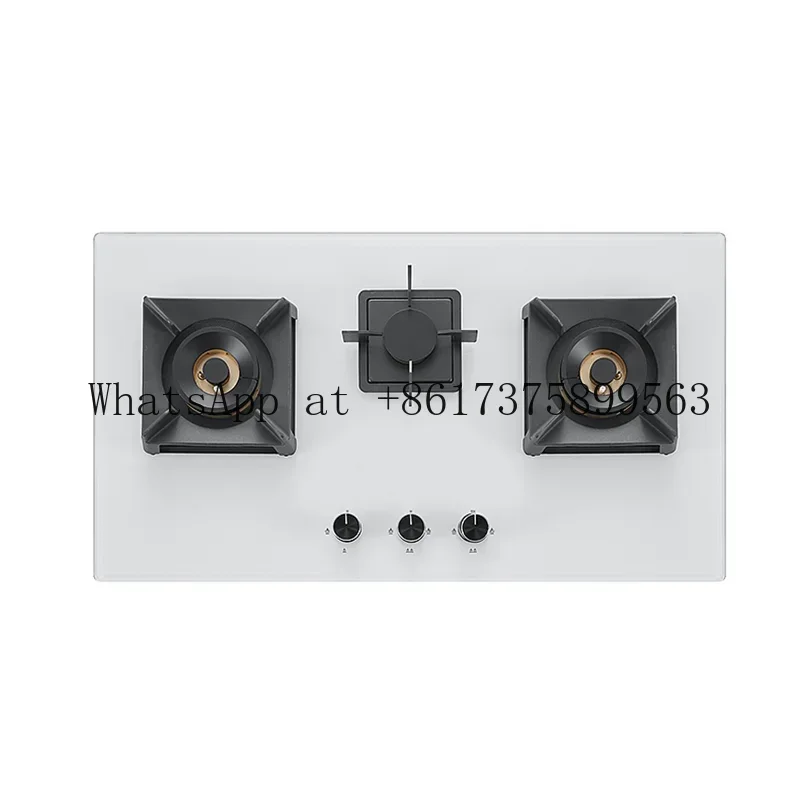Smart White  Cooktop 3 Burner Glass Top  Stove for Kitchen Kitchen Appliances  Cooker