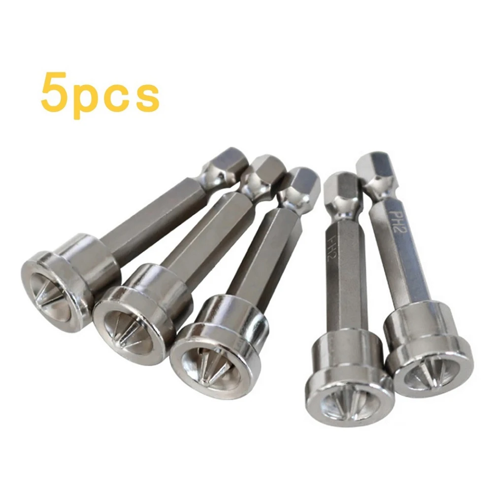 

5Pcs Plasterboard Screws Locating Batch Head Locating Batch Head Screwdriver Bits PH2 Drywall Dimpler Bits Drilling Bits Tools