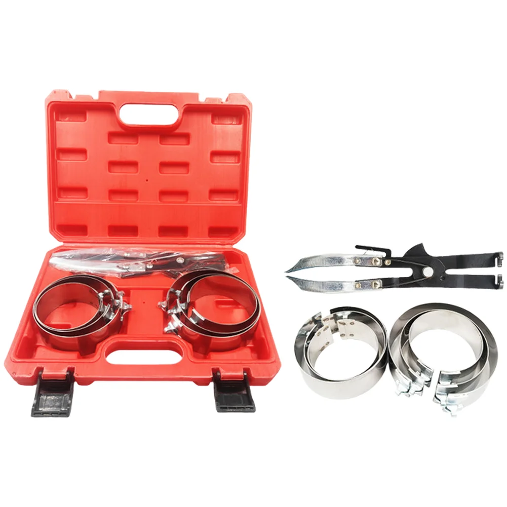 7PCS Ring Compression Tool Set for Cylinder Installation with Clamp Pliers Repair Kit for Car Engine Maintenance